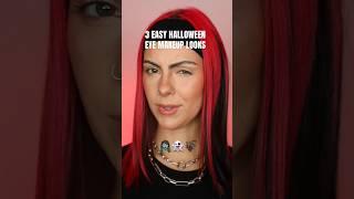 3 Easy Halloween Eye Makeup Looks ‍️ #makeup #shorts #halloween