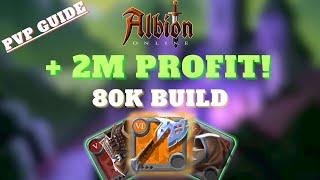 HUGE PROFIT With 80k Battleaxe Build In Mists!- Albion Online PvP Guide/Gameplay 2023