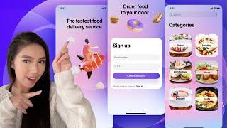 Design a simple UI from scratch for a Food App in Figma - For beginners
