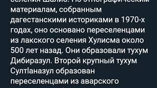 Аварские тухумы в селе Шалиб Чародинском районе. Аварцы перешедшие на лакский язык