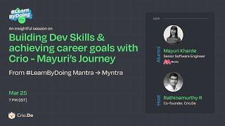 Building Dev Skills & Achieving Career Goals with Crio- Mayuri's Journey