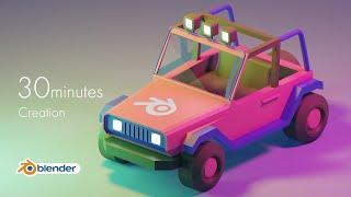 [blender2.9 tutorial] Jeep Modeling in 30 minutes!