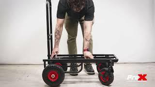 ROLL & RUN™ Folding 8-in-1 Multi-Cart Rolling Utility Dolly Height Adjustable Rolling H