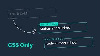 CSS Input Field Text Animation @OnlineTutorialsYT  | CSS Only Floating Label