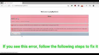 [Solved] WAMP Phpmyadmin | MySQL Cannot connect invalid settings error | Access denied