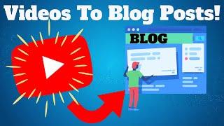 Convert YouTube Videos Into Blog Post With Katteb