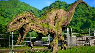 Indominus Rex  & Indoraptor Breakout & Fight - Jurassic World Evolution Dinosaurs Fighting