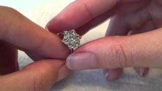 Sirius 7 Stone Cluster Diamond Engagement Ring