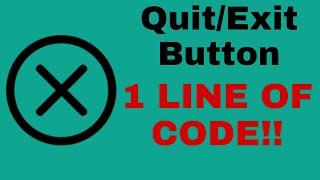 Unity How To Make a Quit Button