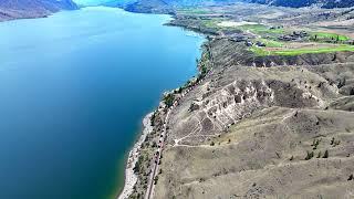 Kamloops Lake BC and a CP Intermodal train