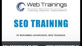 SEO Training in Hyderabad @ Web Trainings Academy