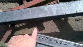 Trick to guide angle cut steel box section