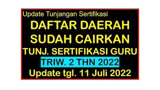 TUNJANGAN SERTIFIKASI GURU INILAH DAFTAR DAERAH YANG SUDAH CAIRKAN TRIWULAN 2 TAHUN 2022