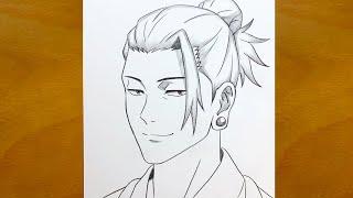 Anime Sketch | How to Draw Geto Suguru from Jujutsu Kaisen | Full Drawing Process