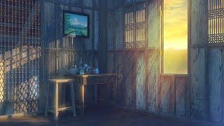 Paint Over Blender3D Render Anime Style Kampung House Interior Background