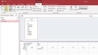 Create a Query with Criteria in MS Access
