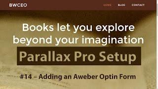 Parallax Pro Child Theme Setup #14 - Adding an AWeber Optin Form