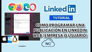 COMO PROGRAMAR UNA PUBLICACIÓN EN LINKEDIN WEB (EMPRESA O USUARIO)