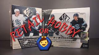  SP or SPA? 2022-23 SP AUTHENTIC or SP RETAIL BLASTER  WHICH IS THE BETTER VALUE BOX? #hockeycards