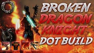 BROKEN Dragonknight PvP Build - Necrom  CRAZY DOTS & BURST   ESO DK Build
