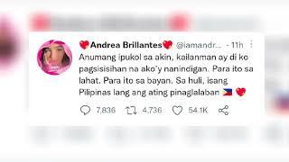 VIRAL KITTY DUTERTE  PINAHIYA SI ANDREA BRILLANTES SA TWITTER   KAPAMILYA STAR UPDATES #AJtv