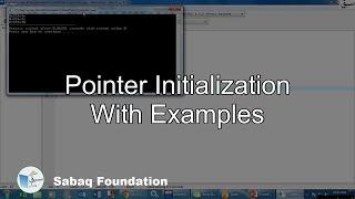 Pointer initialization with examples, Computer Science Lecture | Sabaq.pk