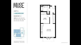 Muse Apartments 1 Bedroom 601 sqft