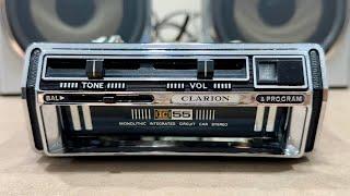 1970s Clarion 8 Track Tape Car Stereo Audio System Perfect Design Maintenance Repair Restoration