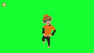 Green screen cartoon monkey dance video// Android Audio// No copyright.