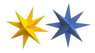 3D Paper Star Craft | DIY Paper Star | Christmas Star Decoration | Christmas star paper craft