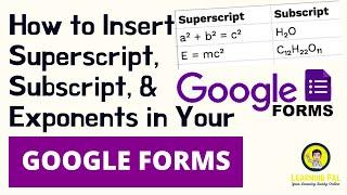 How to Insert Superscript, Subscript and Exponents in Google Forms