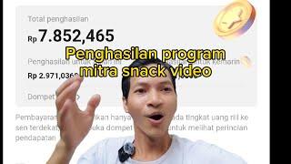 Ternyata segini penghasilan bergabung di mitra snackvideo