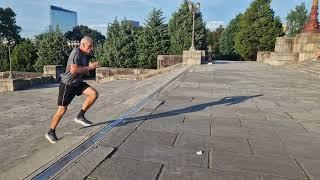 Running up the Rocky Steps