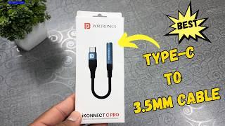 Portronics iKonnect C Pro Type C to 3.5 mm Audio Jack Connector | Best Type-C to 3.5mm Adapter