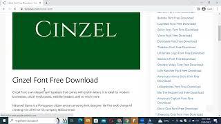 How to Download and Install Cinzel Font Free Download in Adobe Photoshop