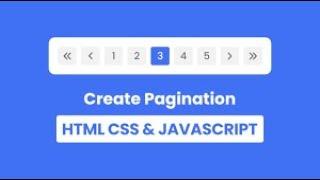 How to make Pagination in HTML CSS & JavaScript