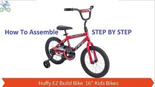 How to assemble Huffy 16 inch Rock It Boys EZ Build Bike, Red