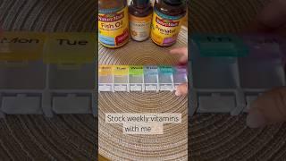 Vitamin Restock ASMR #healthy #healthylifestyle #asmr #asmrsounds #vitamins #weekly #shorts #prep