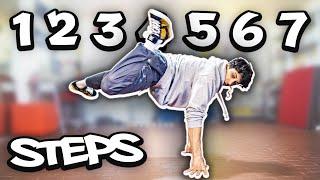 How to 1 to 7 Step - Break Dance Footwork Tutorial