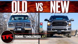 Old vs. New Cummins Trucks - Can An Old Diesel Tow As Much As A New One? | Taming Tumbleweed Ep. 1