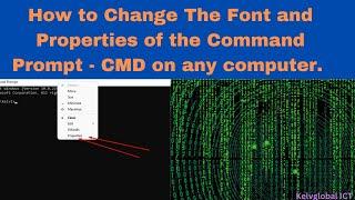 How to Change The Font and Properties of the Command Prompt - CMD on any computer