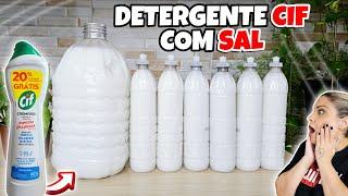 DETERGENTE CASEIRO CREMOSO DE CIF COM SAL- COM PODER DE LIMPEZA GERAL!