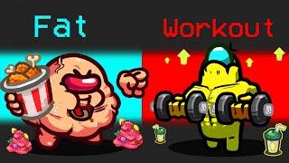 Fat Mod VS Work Out Mod in Among Us