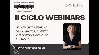 Webinar II Ciclo SATMUS #4 Sofía Martínez Villar