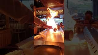 Smile with flame #burn #flame #shorts #chef #amazing #foodandfire #overthefirecooking #atraksi