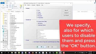 How to disable context menu items such as Copy, Paste, Delete, Cut from Windows Explorer