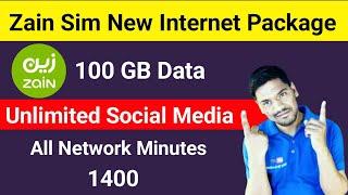 Zain Unlimited Data Offers | Zain Sim Unlimited Social Media Package | Zain Local Minute Package