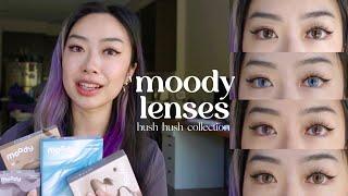 moody lenses review + try on  natural & comfy lenses for dark brown eyes