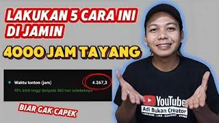 Cara Cepat Mendapatkan 4000 Jam Tayang Secara  Alami [Update2024]