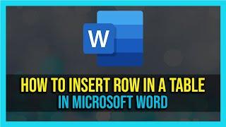 Shortcut key to Insert Rows in Table in MS Word | How To Insert Row in a Table Quickly!